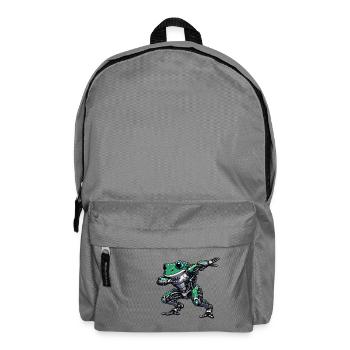 Cooler Roboter-Frosch, der Mech Cyborg betupft - Rucksack - Mittelgrau - Vorne