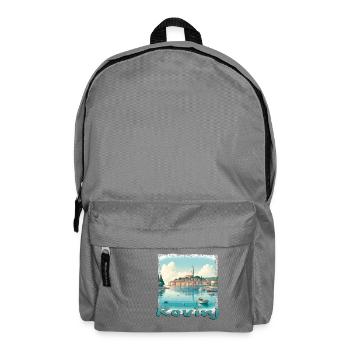 Rovinj Croatia Summer Vacation Port City - Backpack - elephant grey - Front
