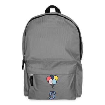 5. ANNIVERSAIRE. 5 ANS. 5e ANNIVERSAIRE - Sac à dos - gris éléphant - Devant
