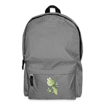 Drolliger Dino I Raptor Dinosaurier - Rucksack - Mittelgrau - Vorne
