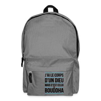 T-shirt humour Bouddha Corps d’un dieu - Sac à dos - gris éléphant - Devant