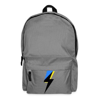 Blue and Yellow Geometry - Backpack - elephant grey - Front