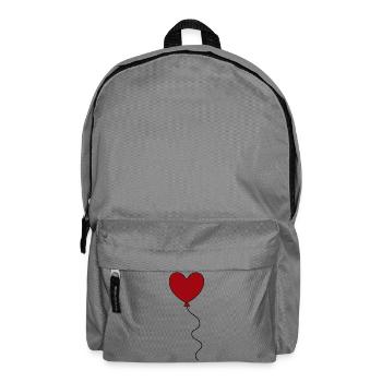 rotes Herz rot Geschenk Valentinstag - Rucksack - Mittelgrau - Vorne