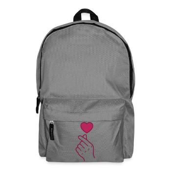 Koreanische Fingerherz-Liebe Kpop Koreanische Musik Korea - Rucksack - Mittelgrau - Vorne