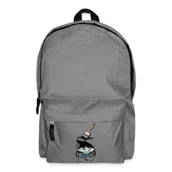  Magischer Hirsch Vor Bergsee In Winterlicher - Rucksack - Mittelgrau - Vorne