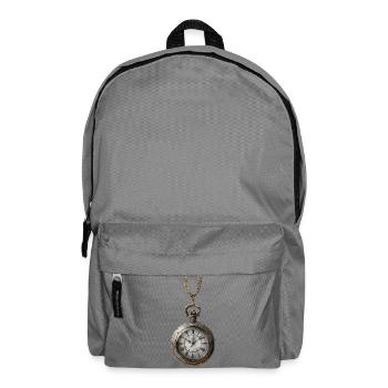 Antique gilded clock on chain - Backpack - elephant grey - Front