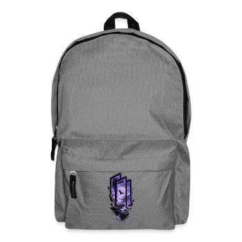 Lila Mondportale (Vollformat auf der Rückseite) - Rucksack - Mittelgrau - Vorne