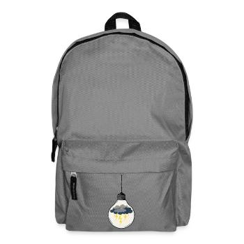 Stormy Idea in Light Bulb - Backpack - elephant grey - Front