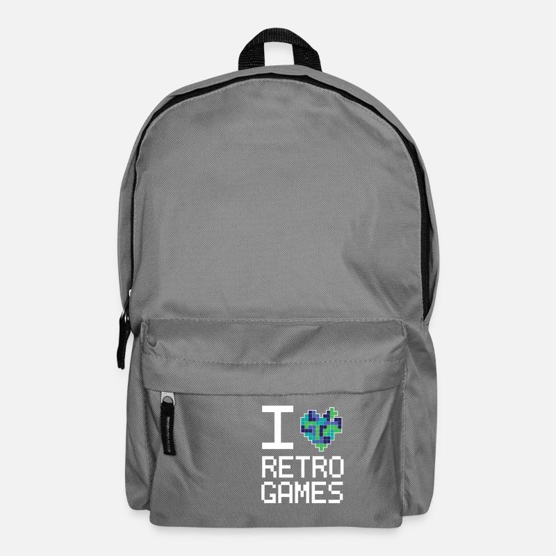 Retro Game Love - Backpack - elephant grey