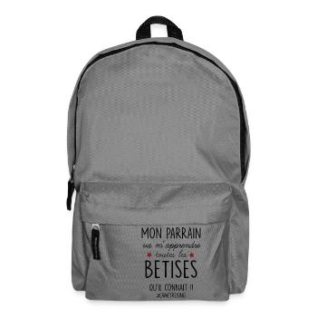 Mon parrain apprendre toutes les bêtises - Sac à dos - gris éléphant - Devant