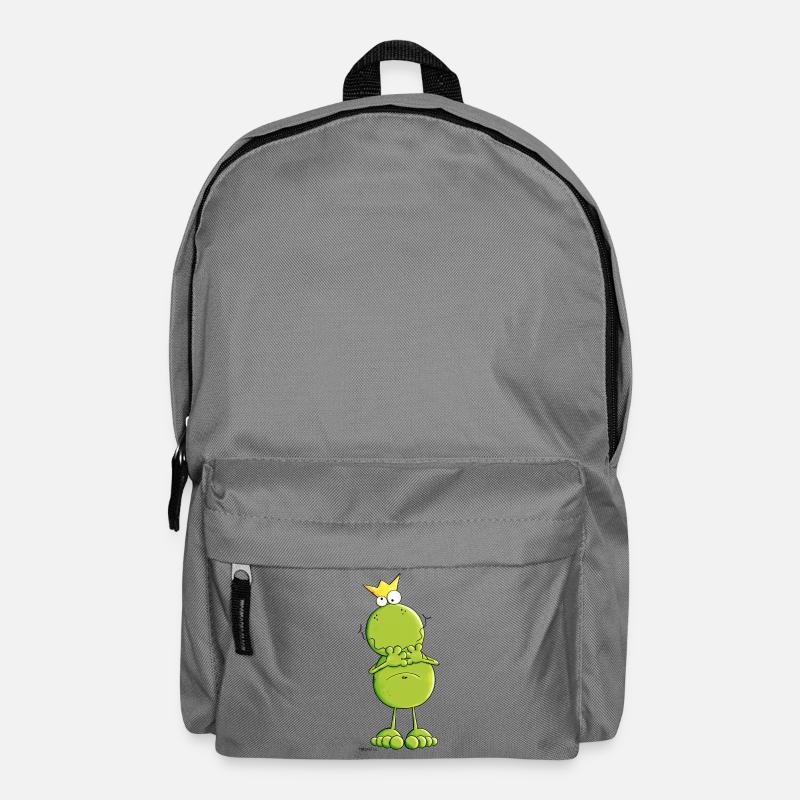 Frosch mit Krone - Rucksack - Mittelgrau