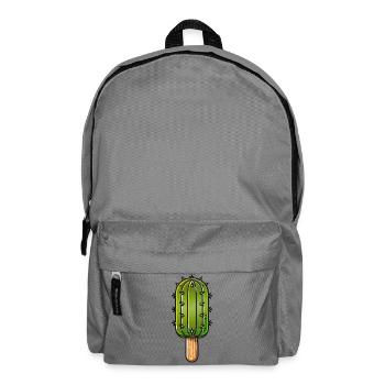 witziges Kaktus-Eis-Motiv im Comic Stil macht Spaß - Rucksack - Mittelgrau - Vorne