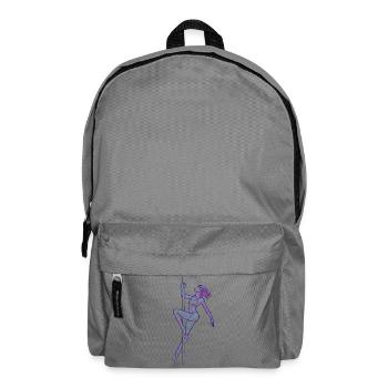 Line Art Woman Pole Dance Illustration Gift - Backpack - elephant grey - Front