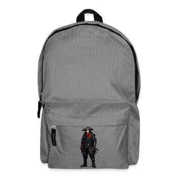 Schattensamurai mit rotem Schal - Rucksack - Mittelgrau - Vorne
