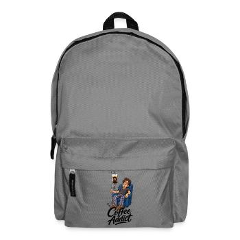 Coffee Addict Kaffeesüchtig - Rucksack - Mittelgrau - Vorne