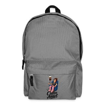 Coffee Addict Kaffeesüchtig - Rucksack - Mittelgrau - Vorne