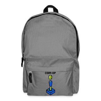 Coin Op Joystick Pixel Logo - Rucksack - Mittelgrau - Vorne