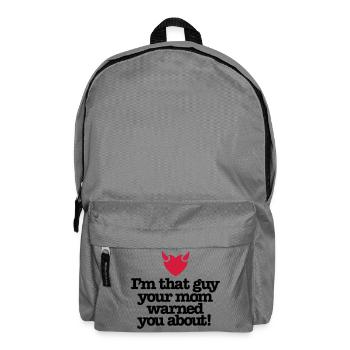 Ich bin der Kerl Ihre Mutter warnte Sie - Rucksack - Mittelgrau - Vorne