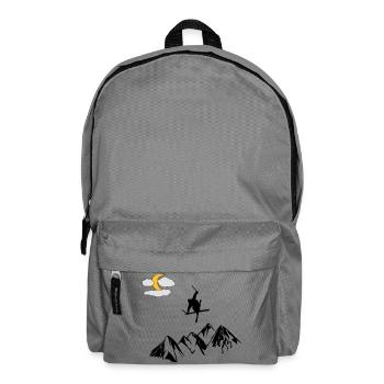 Berg mit Ski Freestyler - Rucksack - Mittelgrau - Vorne