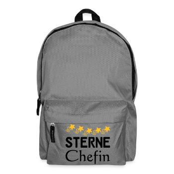 Sterne Chefin Geschenk - Rucksack - Mittelgrau - Vorne
