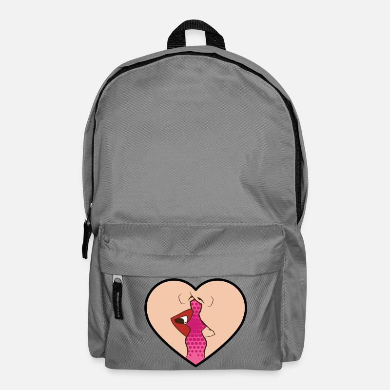 Pop Art / Graphic Novel: coeur avec quelques baisers - Sac à dos - gris éléphant