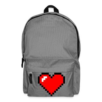 heart pixel - Backpack - elephant grey - Front