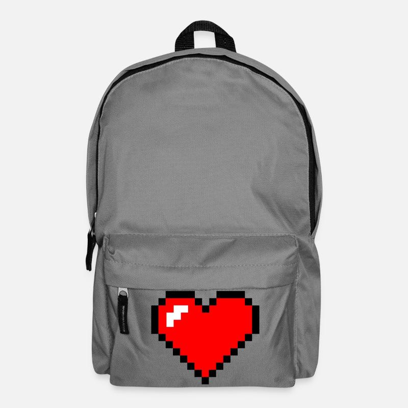 herzpixel - Rucksack - Mittelgrau