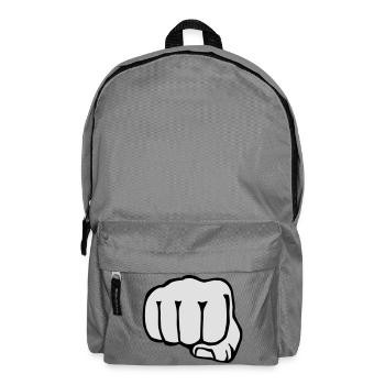 brother - fist - boxing - friends - friendship - Backpack - elephant grey - Front