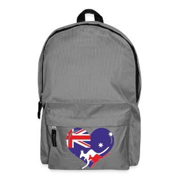 i love australia, australian heart - Rucksack - Mittelgrau - Vorne