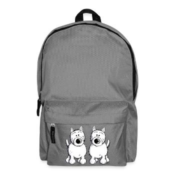 Two West Highland White Terrier - Backpack - elephant grey - Front