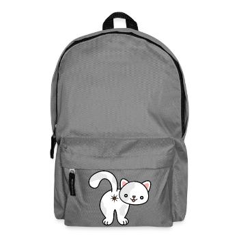Kitten from behind, asshole, cat, kitten, ass - Backpack - elephant grey - Front