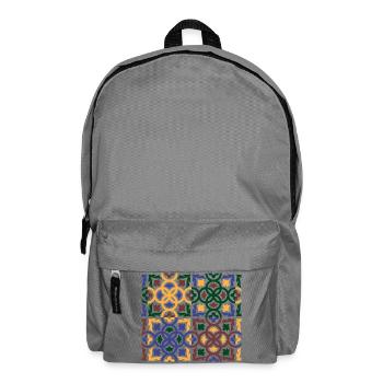 Andalusian Tiles 3 (face mask) - Backpack - elephant grey - Front