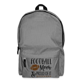 Football MOM & proud of it - Backpack - elephant grey - Front