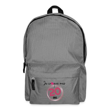je croque mes 20 ans - Sac à dos - gris éléphant - Devant