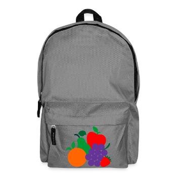 Logo de fruits diététique - Sac à dos - gris éléphant - Devant