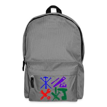 Construction worker tool color - Backpack - elephant grey - Front