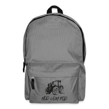 Höd vom Föd - Bauer, Spruch, Dialekt, Traktor - Rucksack - Mittelgrau - Vorne