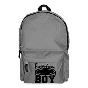 Lustiger Trampolinspringer - Rucksack - Mittelgrau - Vorne