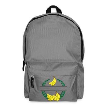 Bananen im Lorbeerkranz mit gelben Bananen - Rucksack - Mittelgrau - Vorne