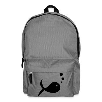 SURFING. FISH. BEACH. SEA. OCEAN. HUMOR. HOLIDAY - Backpack - elephant grey - Front