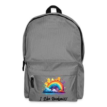 I love rainbows - Backpack - elephant grey - Front