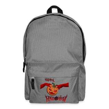 Happy Halloween MichelAngelo - Hände Kürbis, Party - Rucksack - Mittelgrau - Vorne