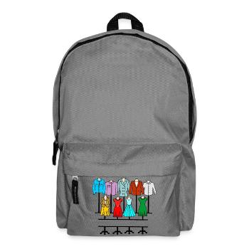 Magasin de vêtements femmes et hommes - Sac à dos - gris éléphant - Devant