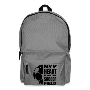 Mon cœur est sur le terrain de football - Sac à dos - gris éléphant - Devant