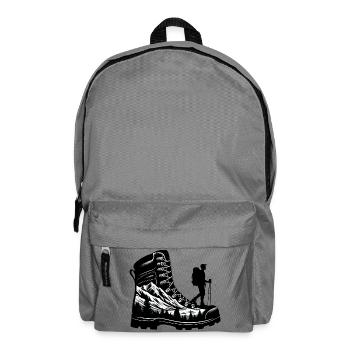 Drawing Hiker Mountain Hiking Shoe - Backpack - elephant grey - Front
