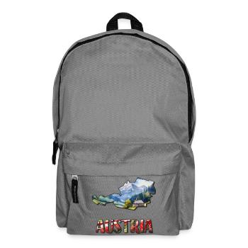 Aquarell Landkarte Österreich - Rucksack - Mittelgrau - Vorne