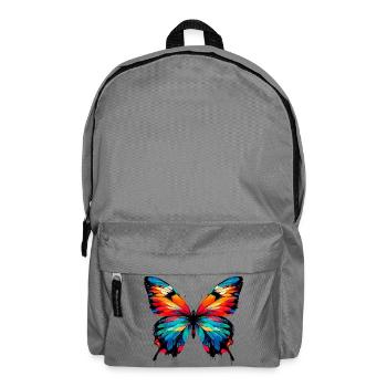 Schmetterling - Rucksack - Mittelgrau - Vorne