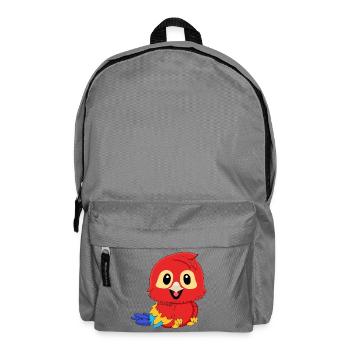Parrot Red Macaw - Backpack - elephant grey - Front