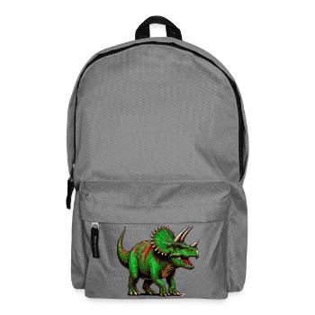 Dinosaurier - Rucksack - Mittelgrau - Vorne