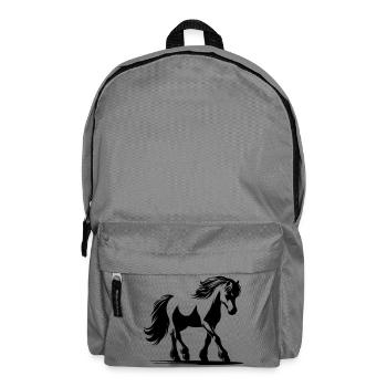 Cheval Poney de selle allemand - Sac à dos - gris éléphant - Devant